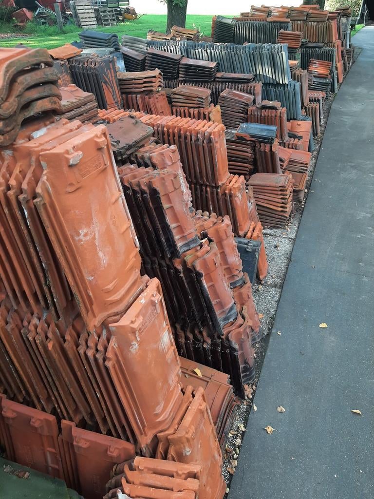 Dakpannen, nokvorsten en gevelpannen, Doe-het-zelf en Verbouw, Ophalen, Gebruikt, Steen of Klei, 15 m² of meer