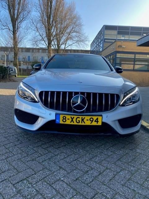 Mercedes-Benz C-Klasse C200 2.0 135KW Aut7 2014 Grijs, Auto's, Automaat, 1800 kg, Zwart, 4 cilinders