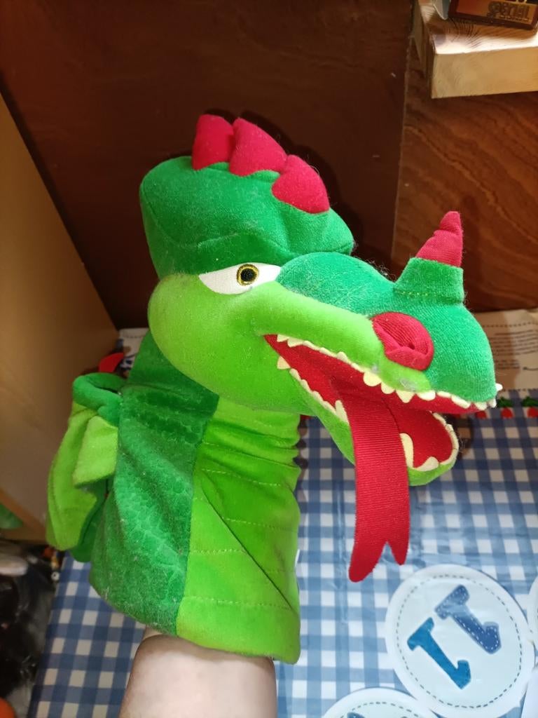 Draak handpop Efteling Sprookjesboom 33 cm groot, Ophalen of Verzenden, Zo goed als nieuw, Overige typen