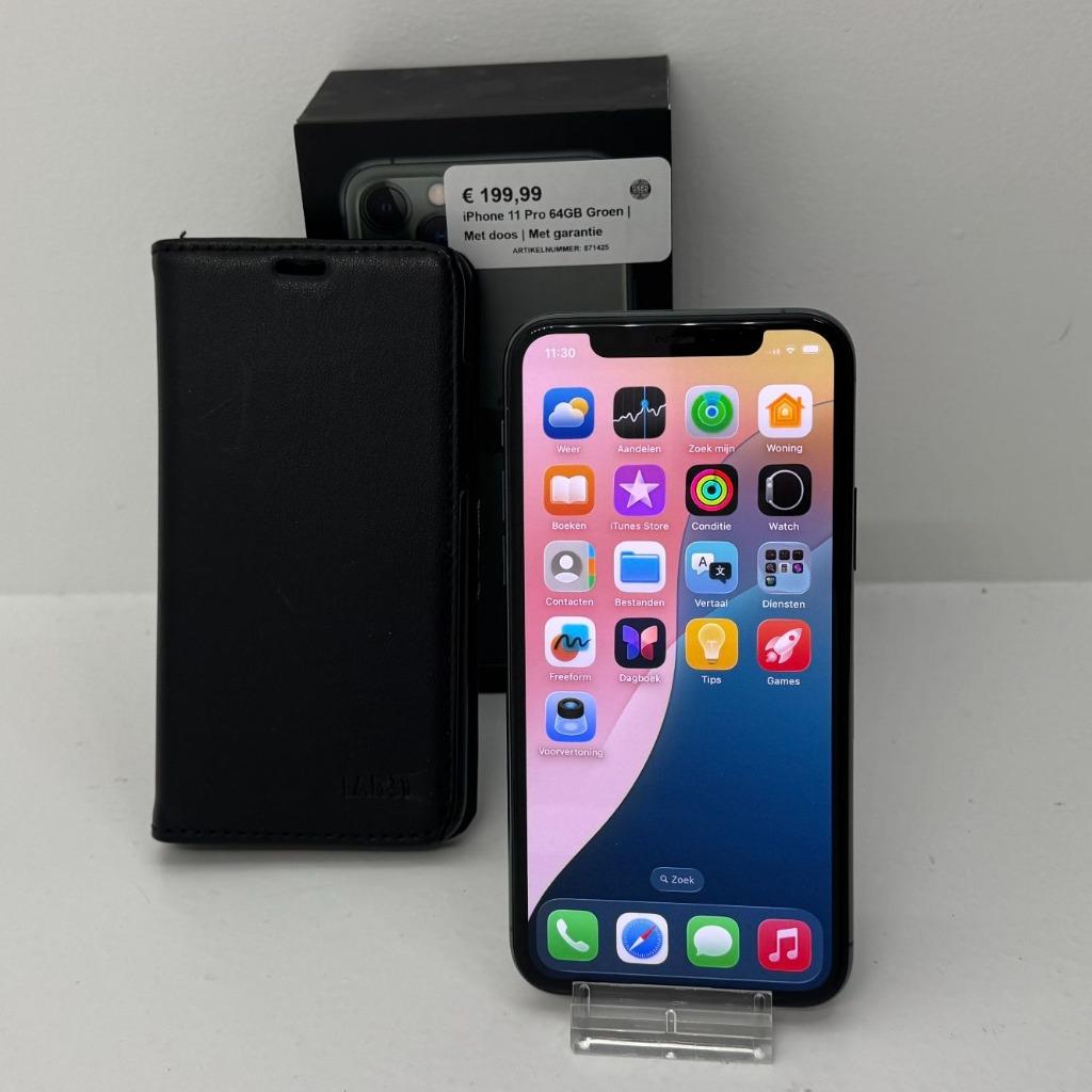 iPhone 11 Pro 64GB Groen | Met doos | Met garantie, Telecommunicatie, Mobiele telefoons | Apple iPhone, 80 %, Dordrecht@usedproducts.nl