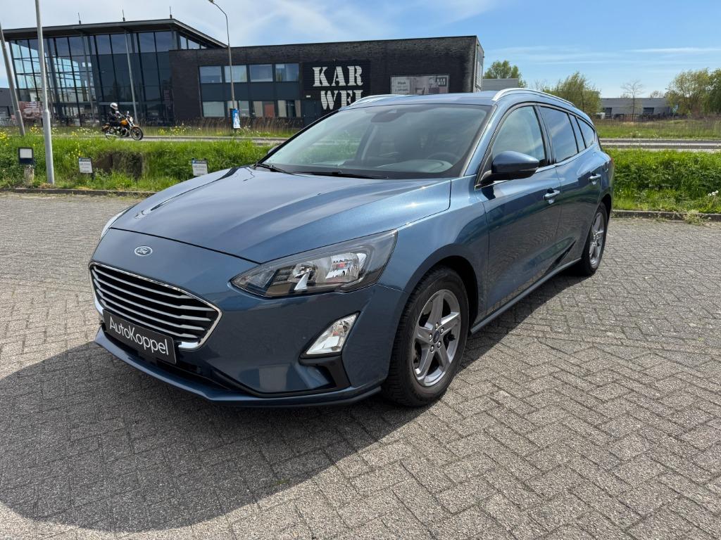 Ford Focus 1.0 Ecoboost 125pk 2019 Blauw, Auto's, Ford, Zwart, USB, Origineel Nederlands, 5 stoelen