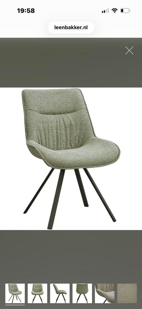 4 GIJS eetkamerstoelen Leen Bakker - Ruilen mogelijk, Huis en Inrichting, Stoelen, Ophalen, Overige kleuren, Zo goed als nieuw