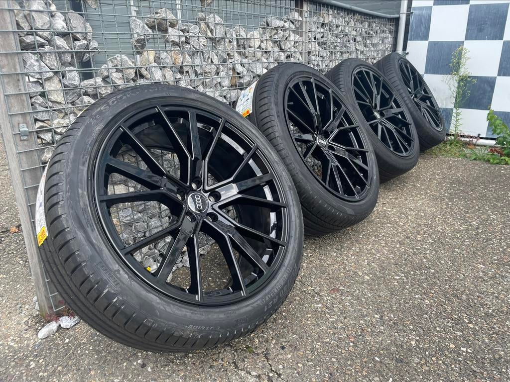 21 inch Audi E-tron Q5 velgen 5x112 A6 C8 Q3 A7 + band, Auto-onderdelen, Banden en Velgen, 255 mm, Banden en Velgen, Nieuw, Zomerbanden