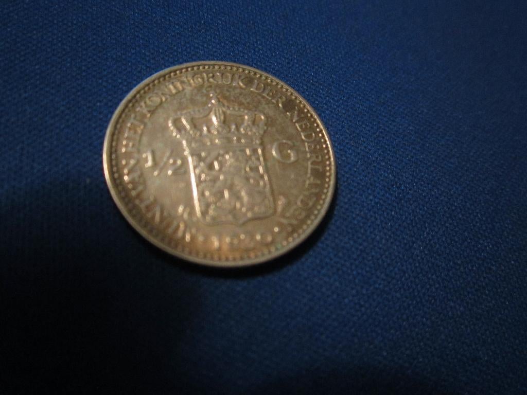 halve guldens, ½ gulden, Zilver, Ophalen of Verzenden, Koningin Wilhelmina
