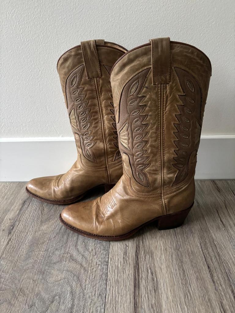 Vintage Bruine Cowboylaarzen 37 Sendra, Ophalen, Gedragen, Bruin, Hoge laarzen