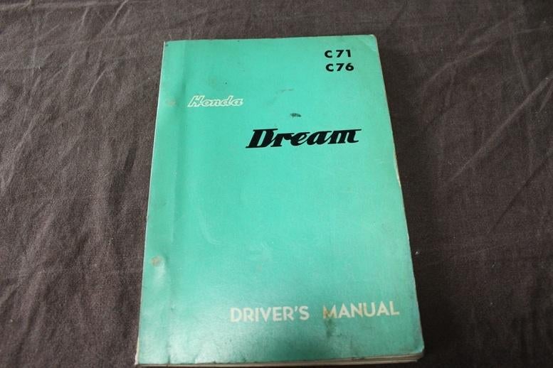 Honda C71 250cc  C76 350cc 1960 Dream driver's manual CS, Ophalen of Verzenden, Honda
