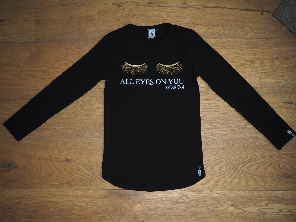 NIEUW Zwart shirt longsleeve van RETOUR maat 11/12 146 /152, Meisje, Nieuw, Ophalen of Verzenden, Shirt of Longsleeve