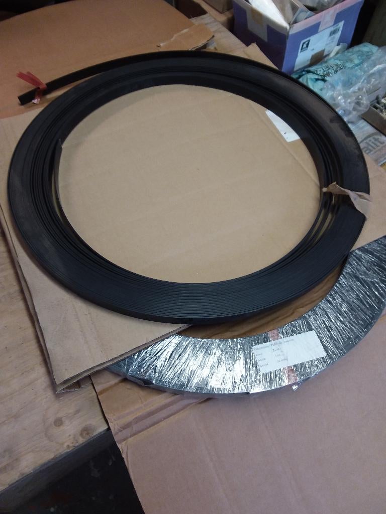 Plat profiel 20x2 mm zwart, kunststof 80 m. Heering, Ophalen, Nieuw
