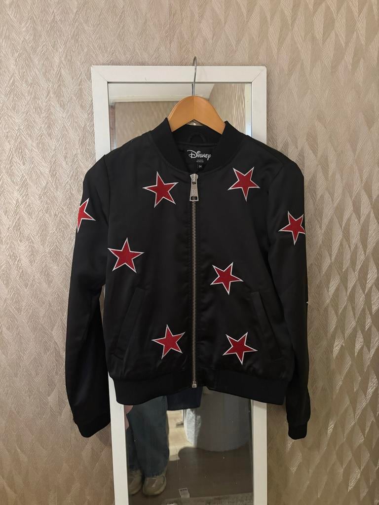 Nikkie x Disney Donald Duck Bomberjack, Ophalen of Verzenden, Zo goed als nieuw, Maat 36 (S), Zwart