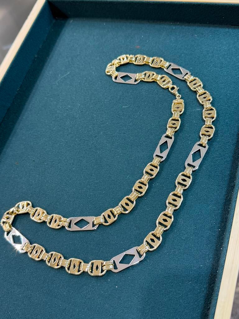 14KT Goud - 47.50 Gram- Ketting- PLATTE MAGNUM -Herenketting, Sieraden, Tassen en Uiterlijk, Ophalen, Nieuw, Goud, Goud