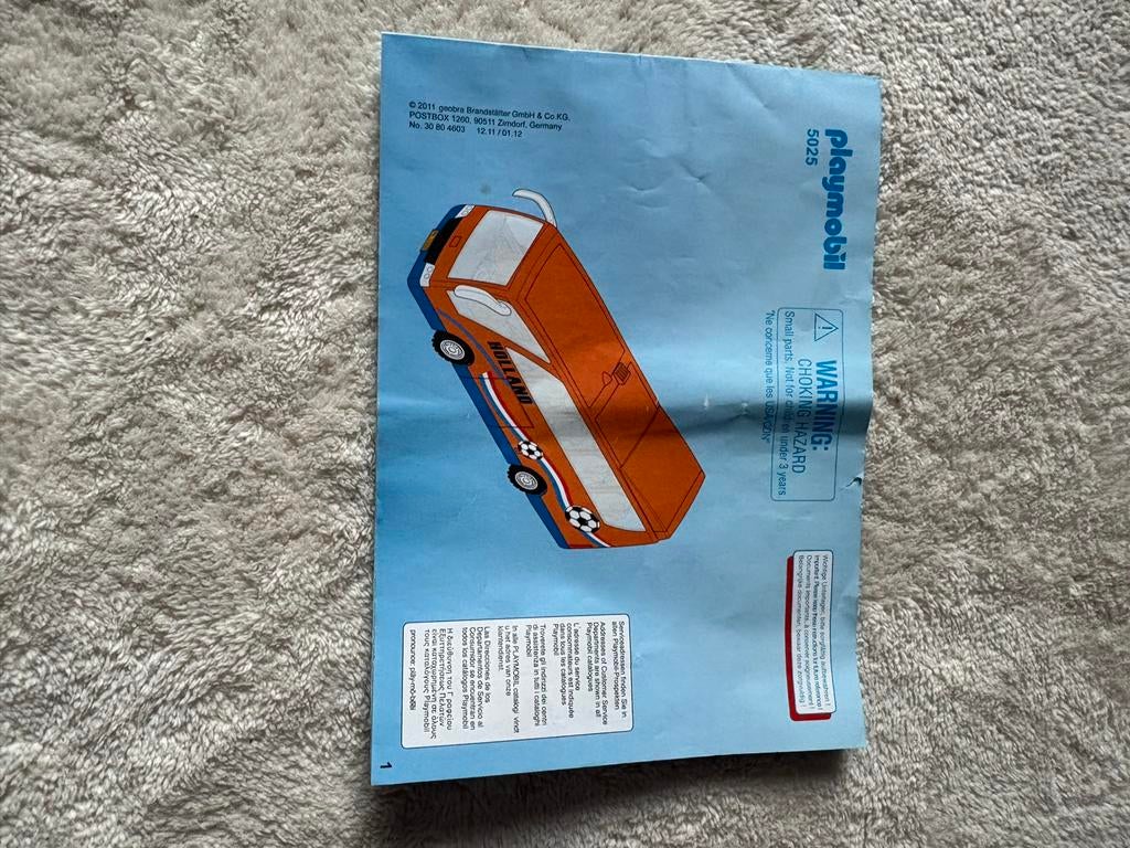 Playmobil Spelersbus Oranje, Ophalen of Verzenden, Gebruikt, Jongen of Meisje