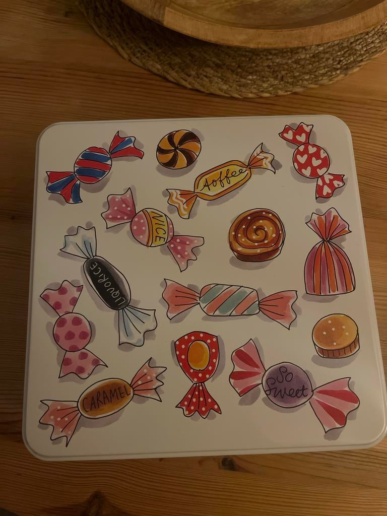 Vintage Koekblik met Snoepjes Design, Ophalen, Gebruikt