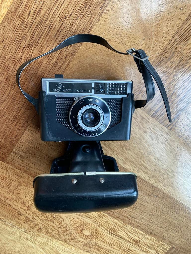 Agfa ISOMAT-RAPID Camera met Hoes, Ophalen of Verzenden, Gebruikt, Compact, Overige Merken