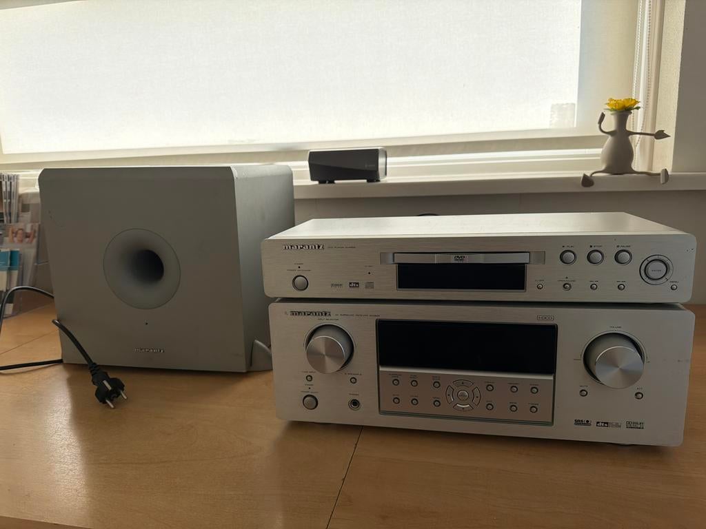 Marantz DVD-speler, Receiver & Woofer Set, Gebruikt, 2.1-systeem, Dvd-speler, 40 tot 70 watt