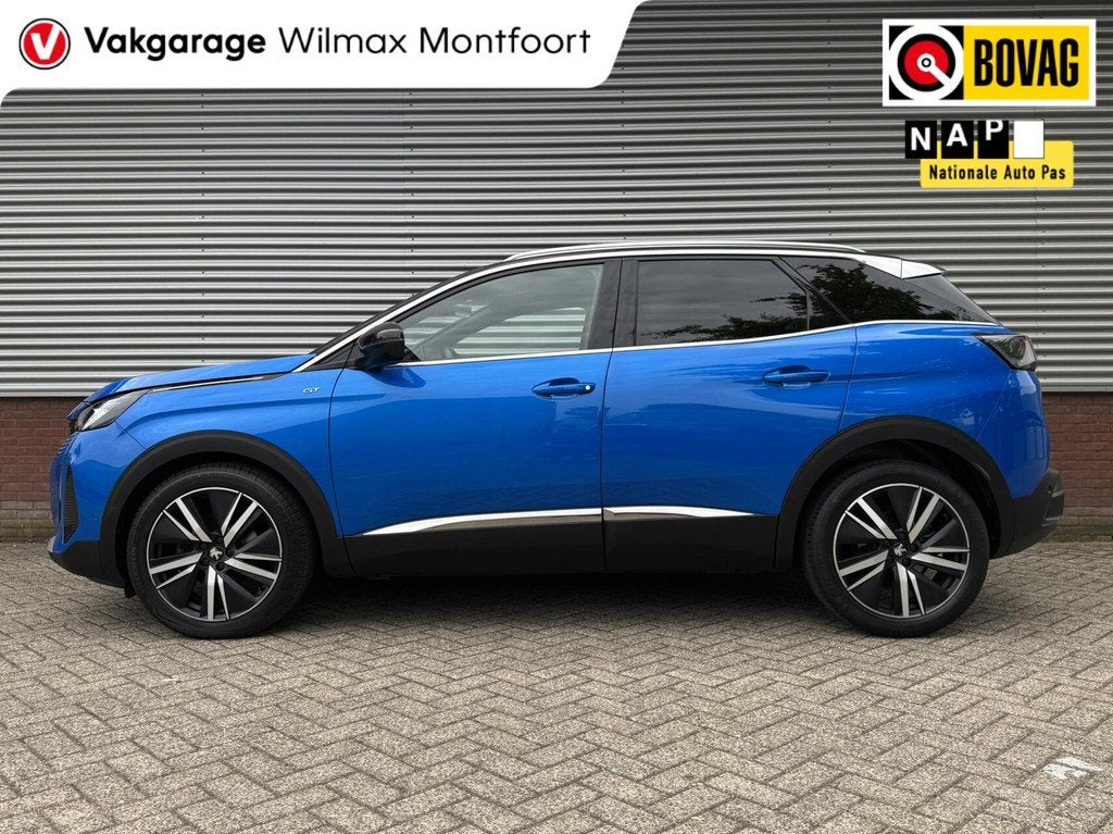 Peugeot 3008 PureTech Blue Lease GT|PANO|Focal|Alcantara/led, Gebruikt, 1199 cc, Blauw, Origineel Nederlands