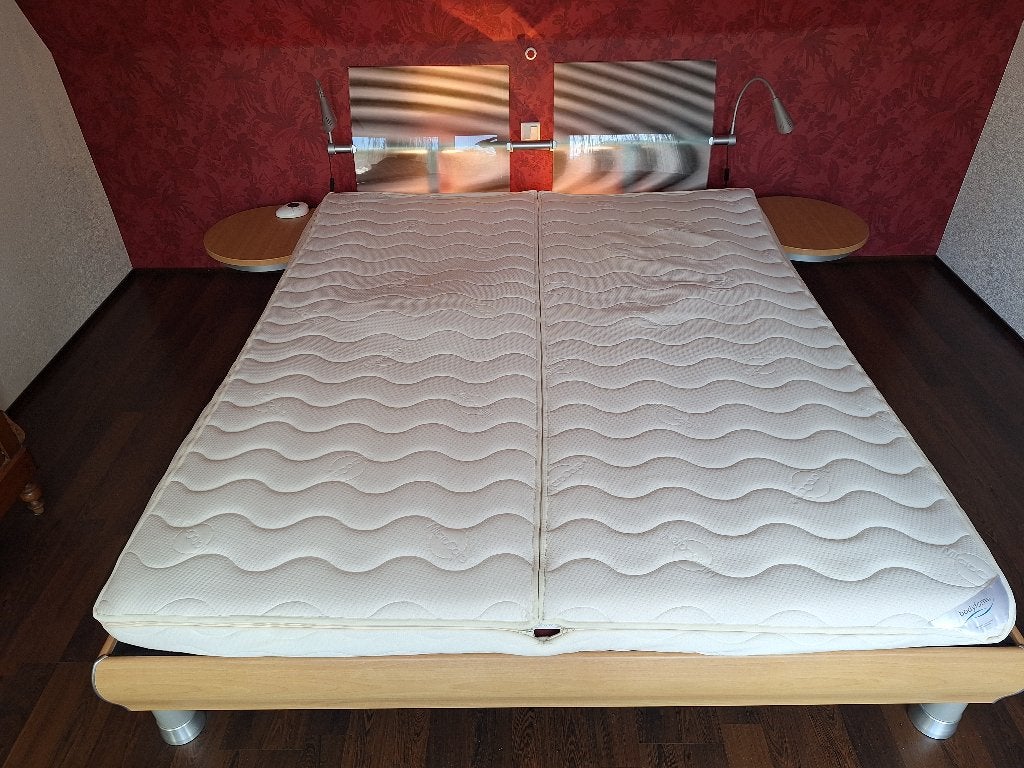 2 persoonsbed 180 x 210, Huis en Inrichting, Slaapkamer | Bedden, Ophalen, Bruin, 210 cm, Tweepersoons