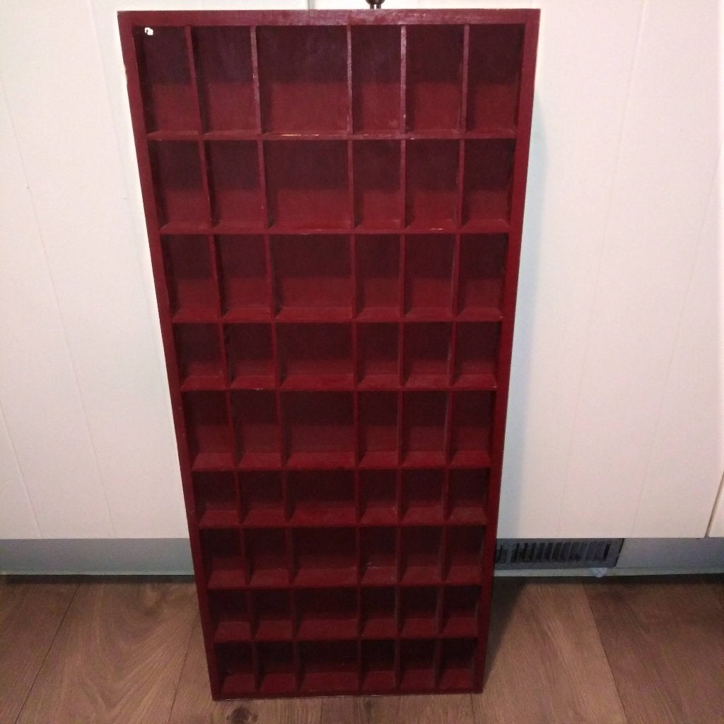 Oude gebruikte geverfde letterbak, Ophalen, Gebruikt, 35 cm, Hout