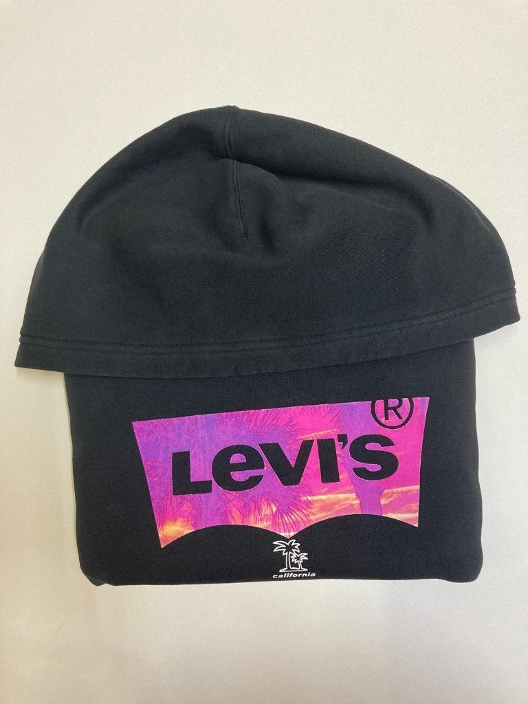Vintage Y2k 2000s Levis Hoodie - XL - Relaxed - Black, Zwart, Maat 56/58 (XL), Ophalen of Verzenden, Zo goed als nieuw