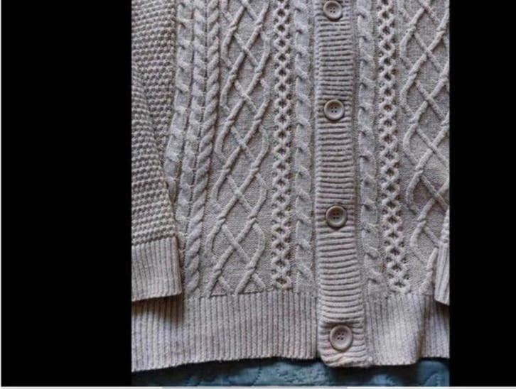 Heren Vest met Kabels🌸Knopen Sluiting, Ophalen of Verzenden, Zo goed als nieuw, Maat 56/58 (XL)