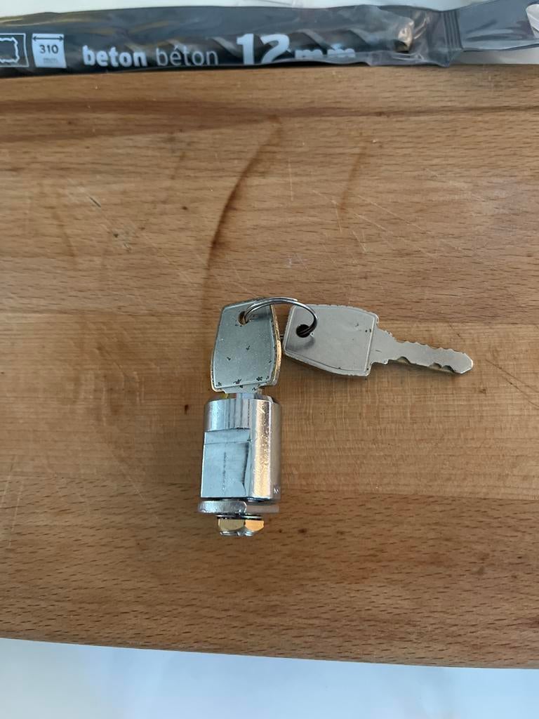 Cilinderslot met sleutels voor opberg ruimte box, Ophalen of Verzenden, Gebruikt, Overige materialen, Slot