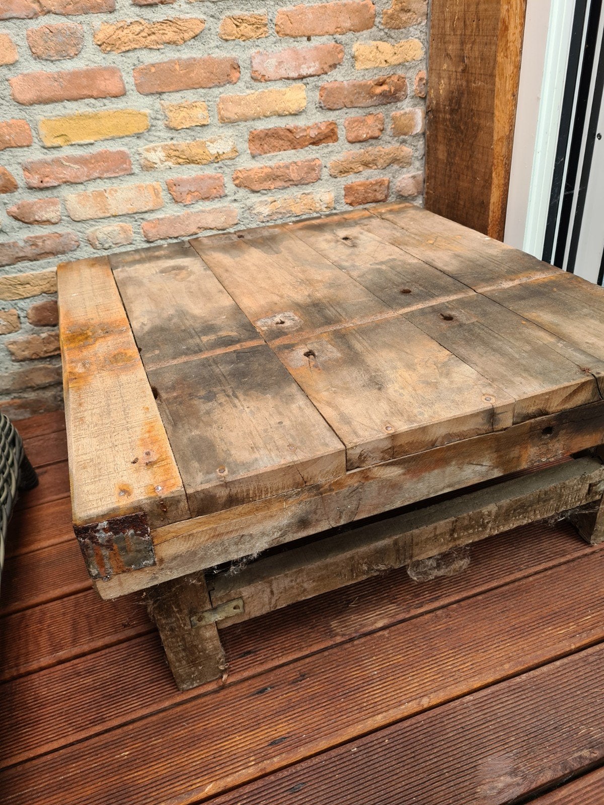 Handgemaakte houten bijzettafel, Ophalen, Minder dan 45 cm, Minder dan 55 cm, Gebruikt