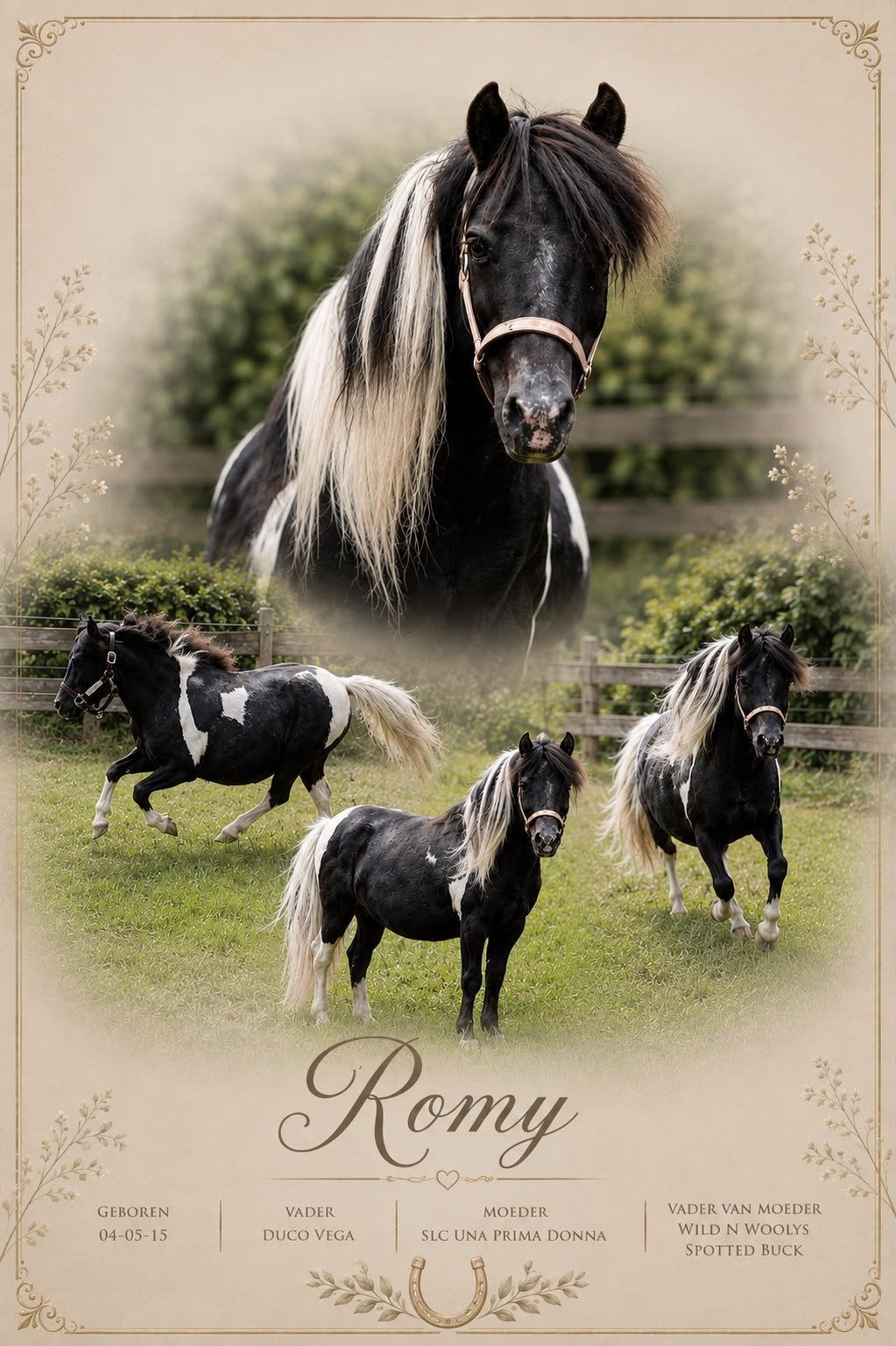 nmprs mini paardjes, Merrie, A pony (tot 1.17m), Gechipt, 11 jaar of ouder