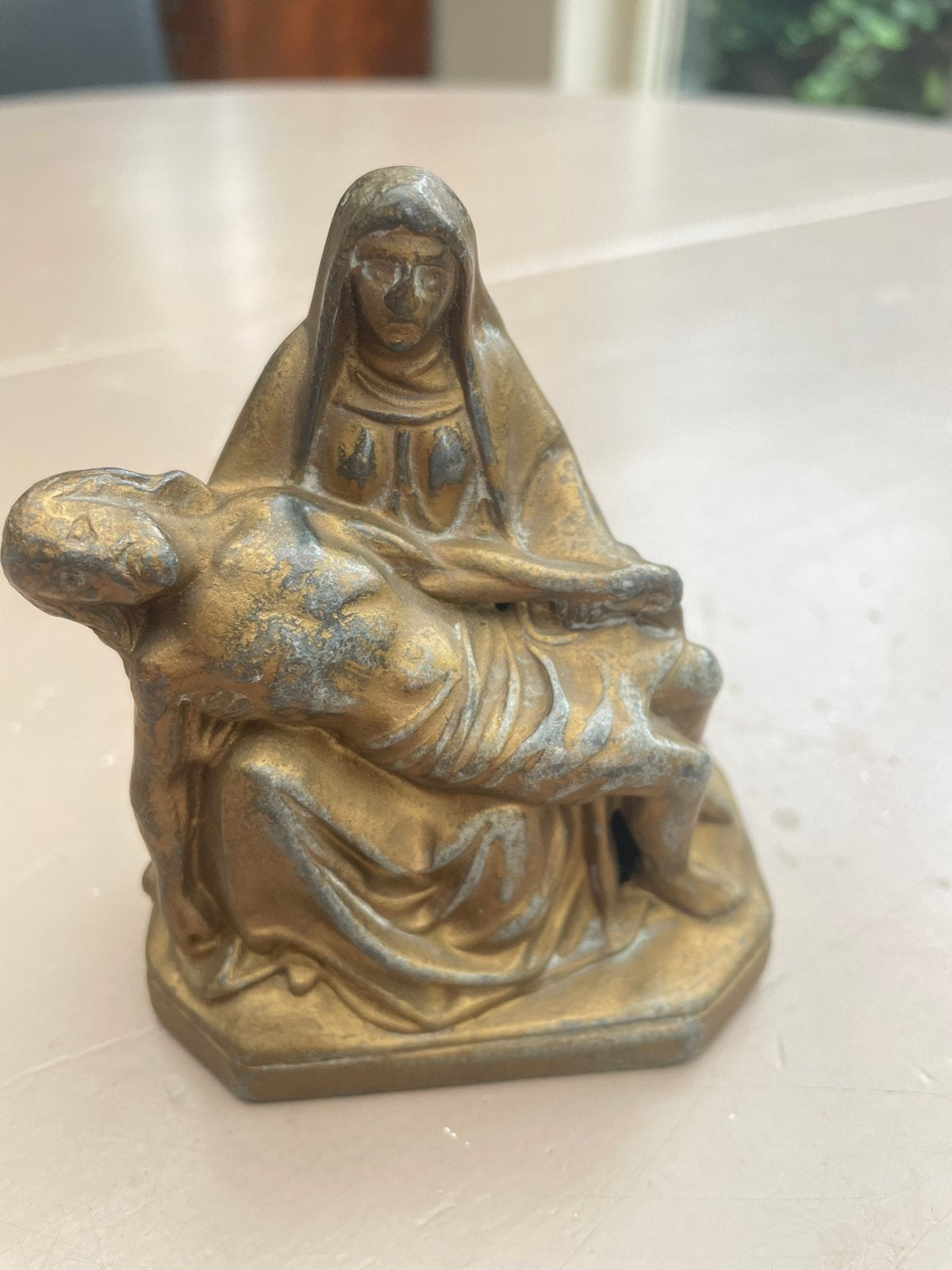 Metalen beeldje Maria Jezus, Ophalen of Verzenden