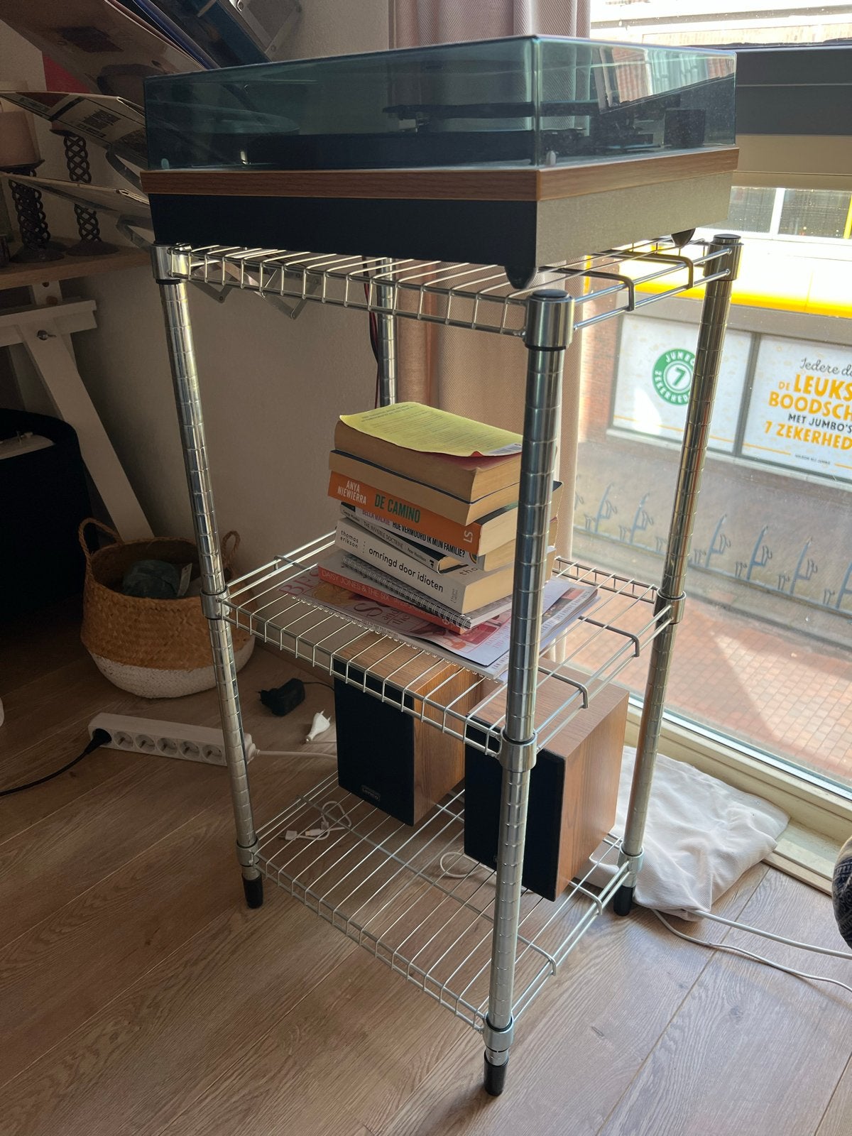 IKEA metalen rek met 3 planken, Ophalen, Zo goed als nieuw