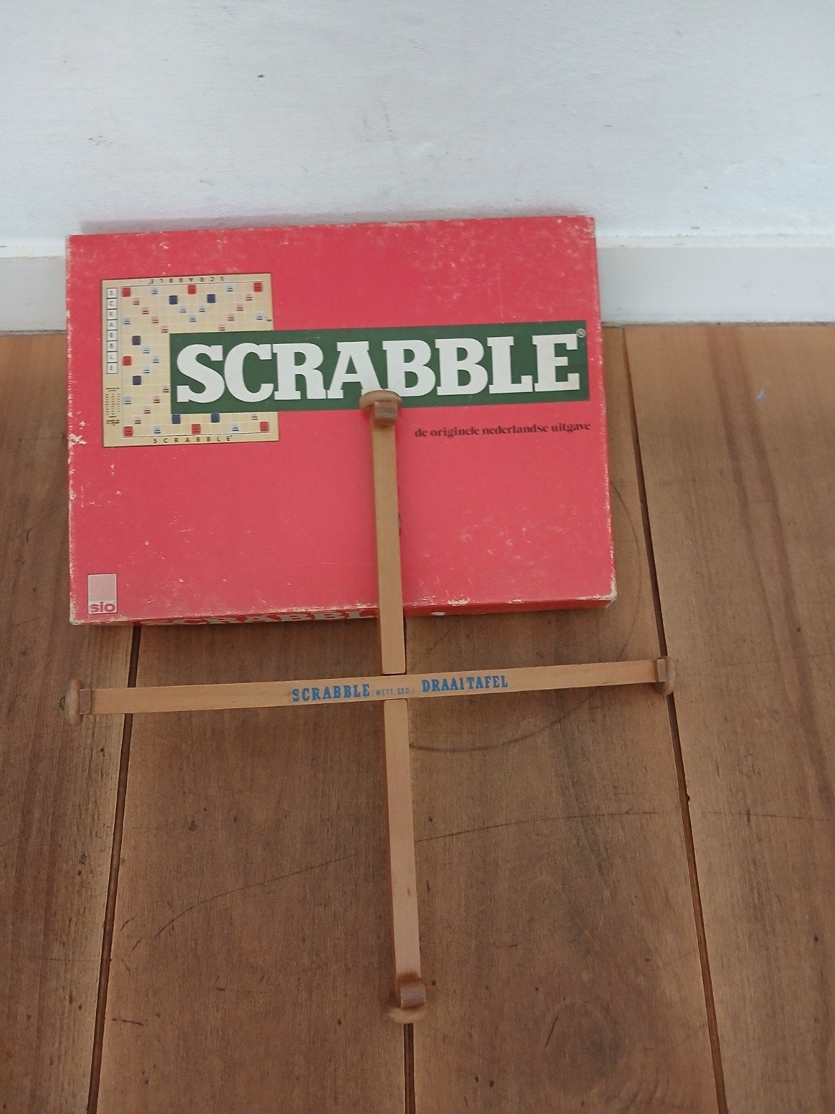 Vintage sio scrabble met draaitafel, Ophalen of Verzenden