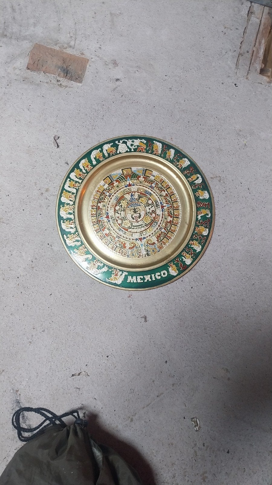 Decoratieve Mexicaanse schaal met Azteekse kalender, Antiek en Kunst, Ophalen of Verzenden