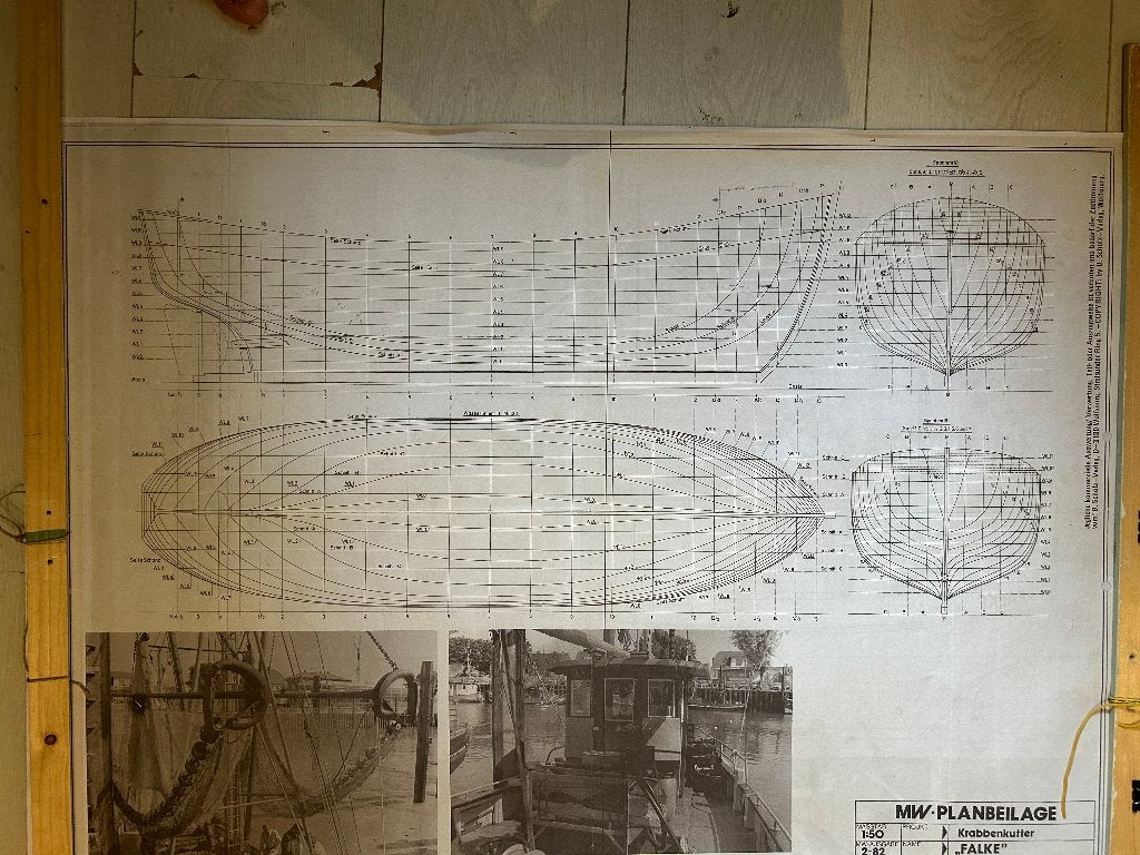 bouwtekeningen krabbenkotter, Hobby en Vrije tijd, Modelbouw | Boten en Schepen, Ophalen of Verzenden, Zo goed als nieuw, 1:32 tot 1:50
