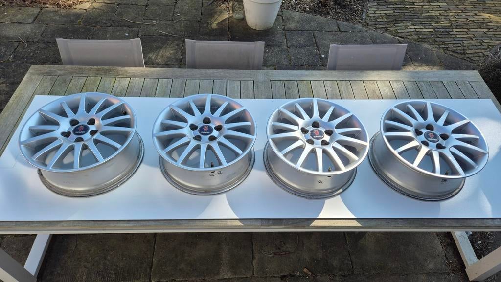 Saab alu 72 velgen 16 inch, Auto-onderdelen, Banden en Velgen, Ophalen of Verzenden