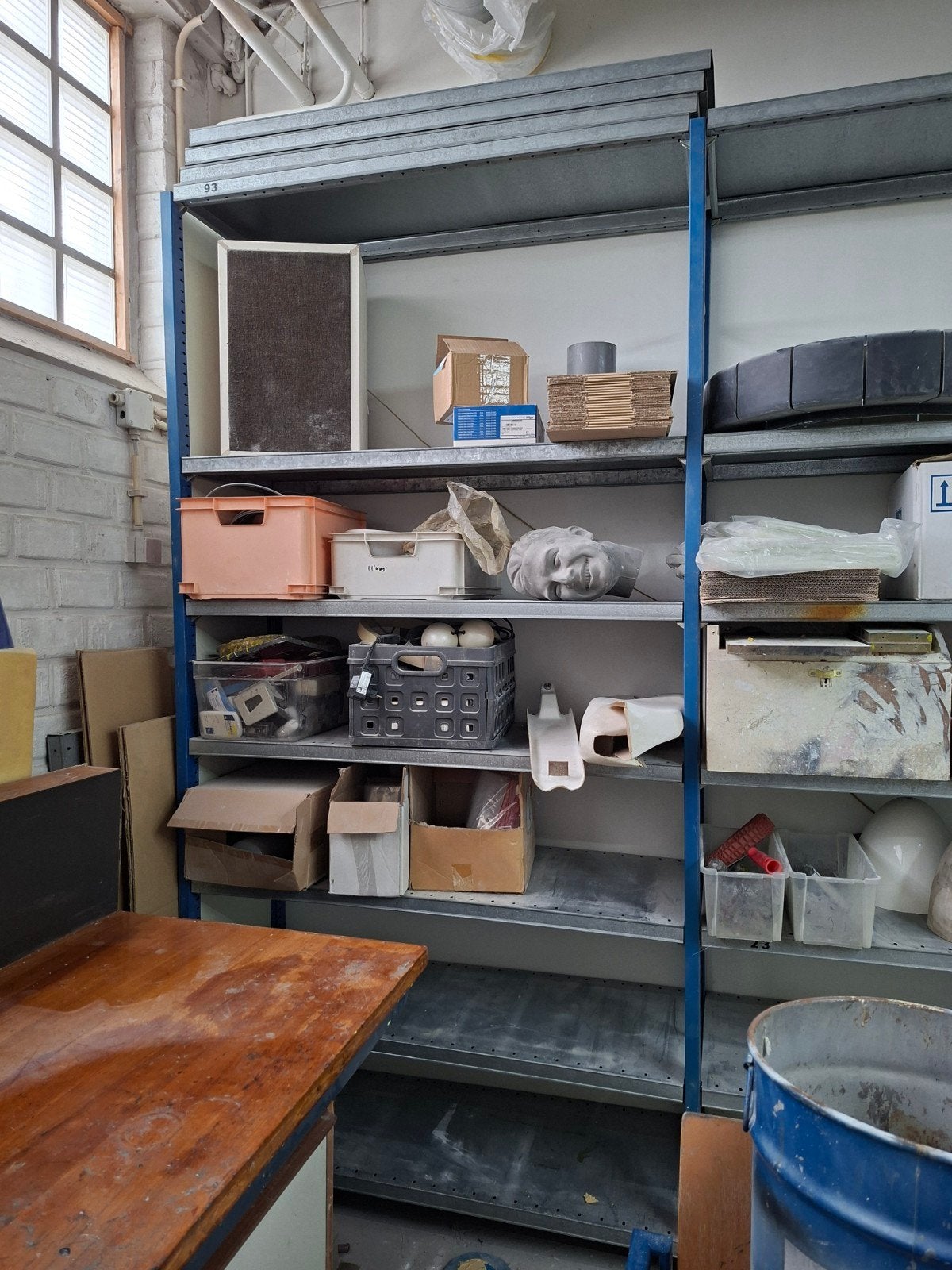 Stevige stellingkast - 2.50 br x 2.35 hoog - extra planken, Ophalen
