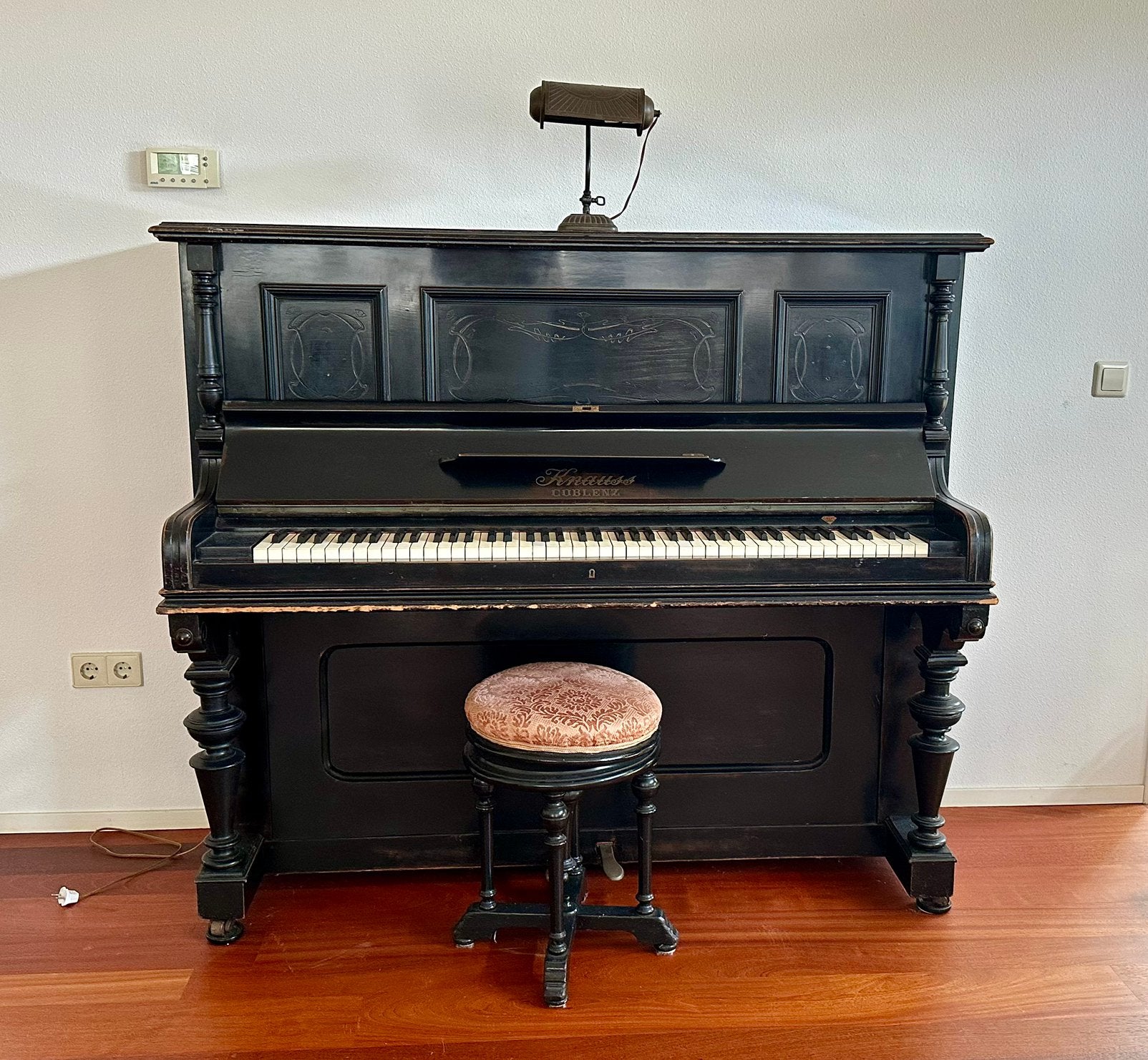 Akoestische Knauss Coblenz piano, Ophalen, Gebruikt, Zwart, Piano