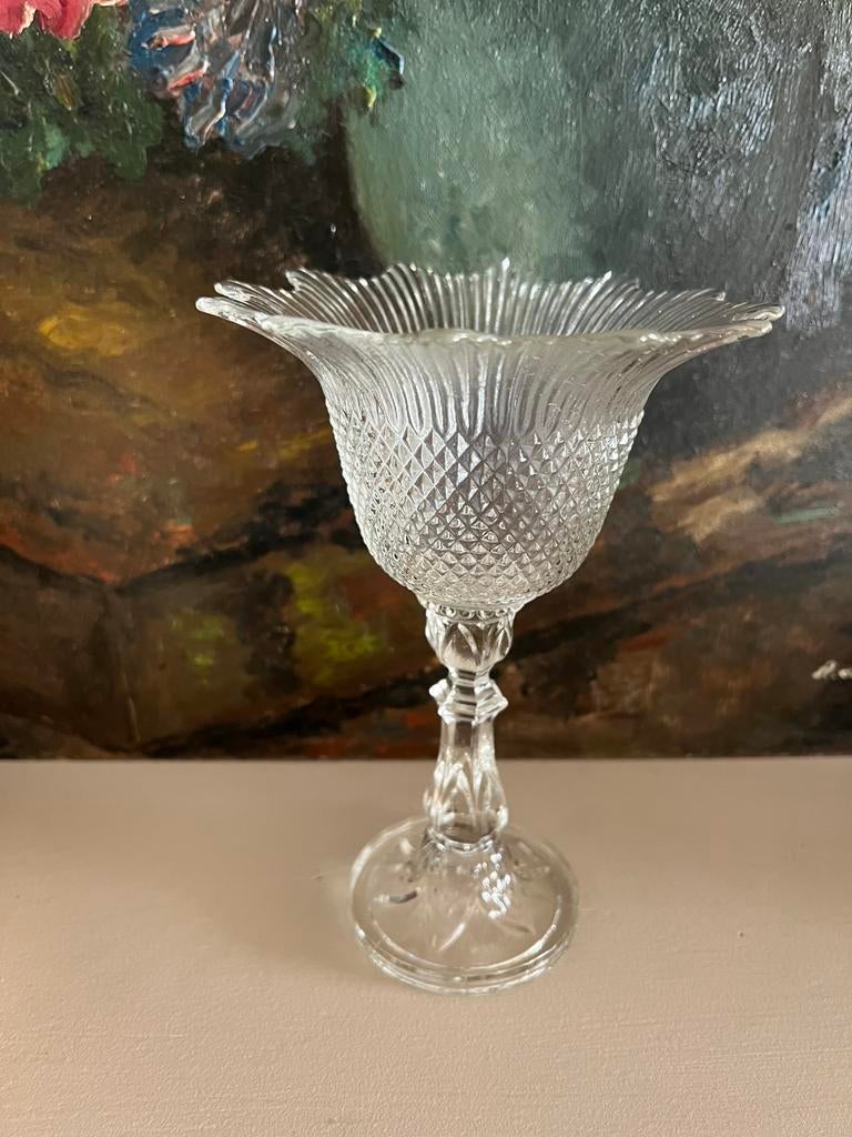 Glazen kelk waxinelichtjes / serveer schaaltje vintage, Antiek en Kunst, Antiek | Glas en Kristal, Ophalen of Verzenden