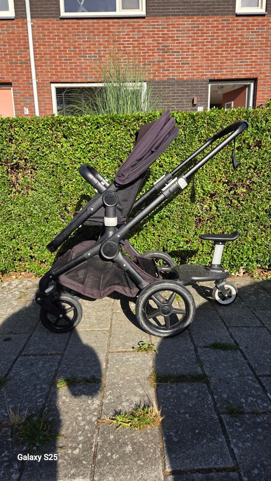 Bugaboo Fox complete met wieg, voetenzak en meerijdplankje, Ophalen, Gebruikt, Bugaboo, Combiwagen