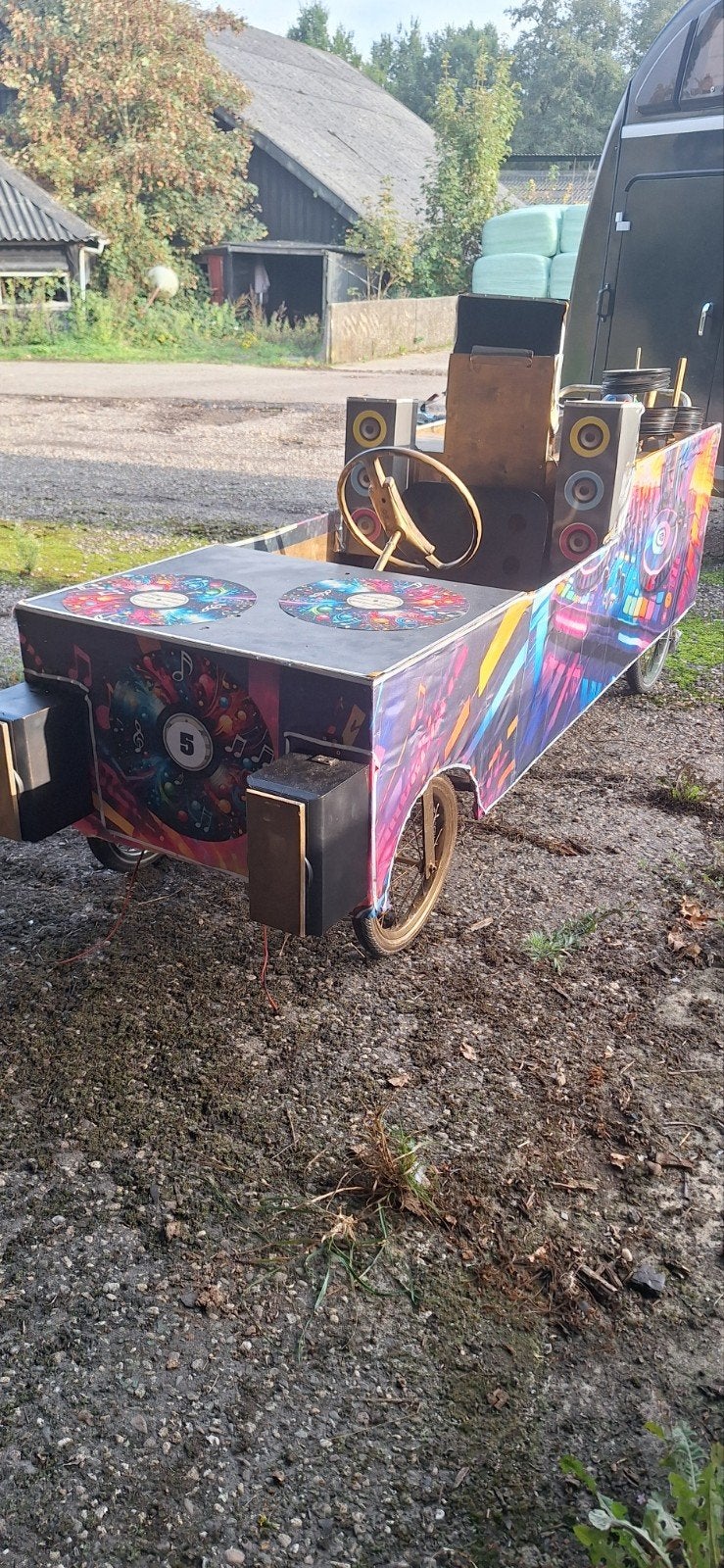 Zeepkist Dj wagen, Ophalen, Gebruikt, Trommelrem, Duwstang