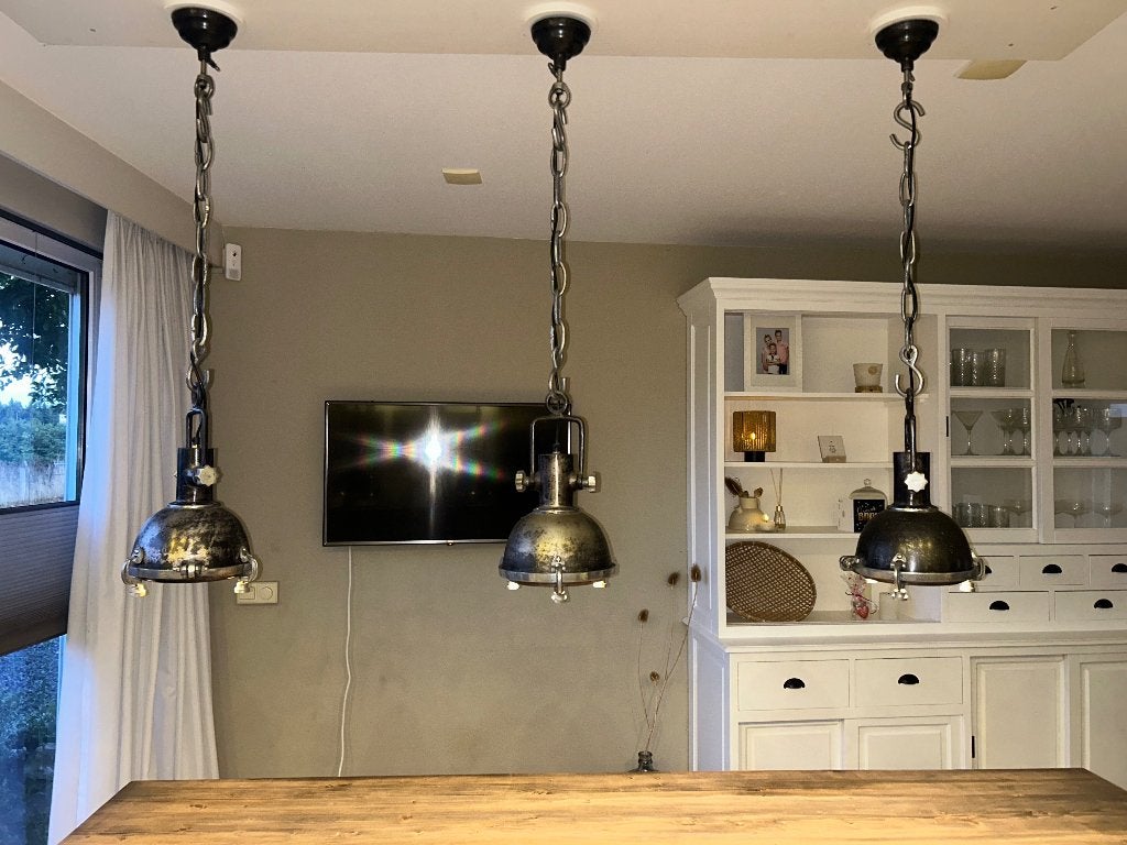 Hanglamp, Ophalen, Gebruikt, E27 (groot), Metaal
