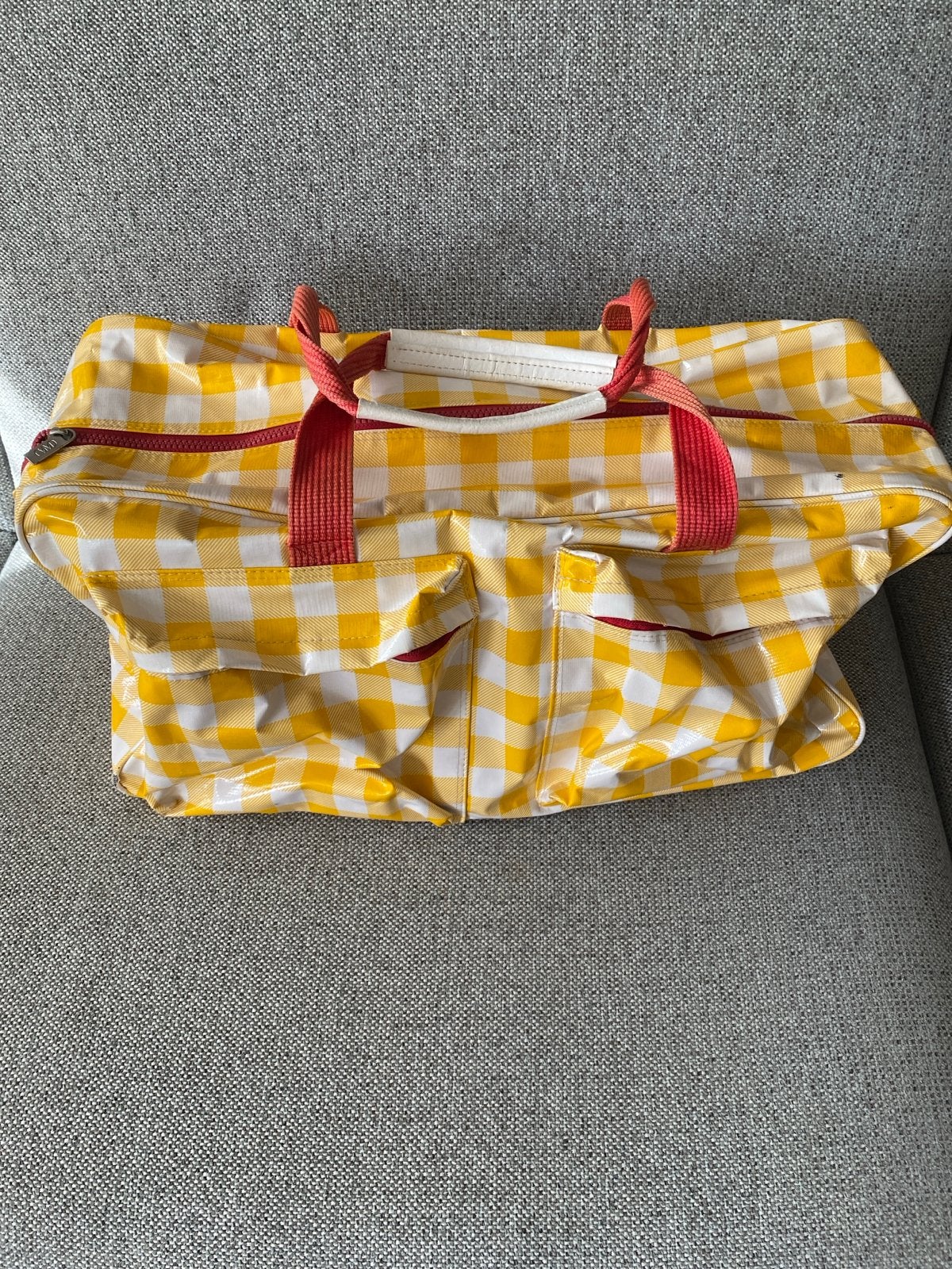 Gele geruite tas van Kitch en Kitchen, Ophalen of Verzenden, Gebruikt, Geel, Shopper