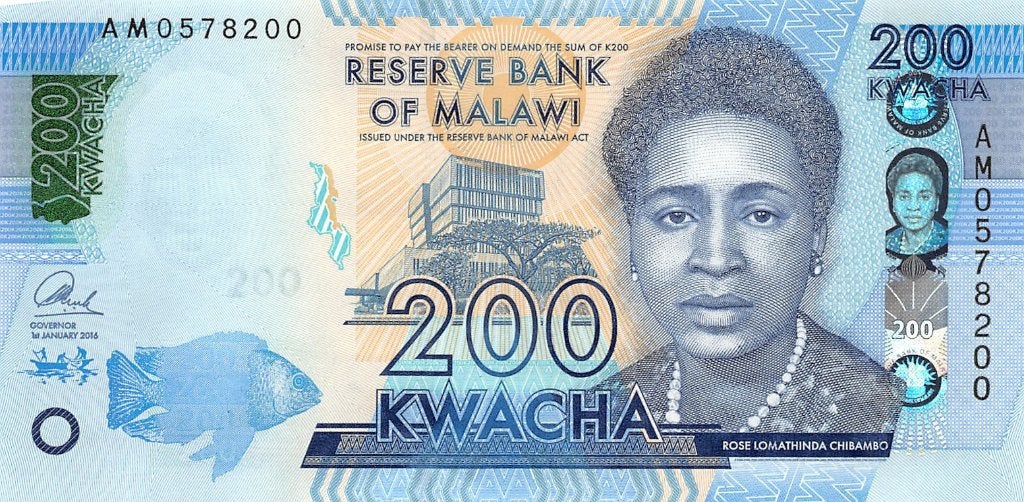 Malawi 200 Kwacha 2016 Unc pn 60c, Ophalen of Verzenden, Overige landen, Los biljet
