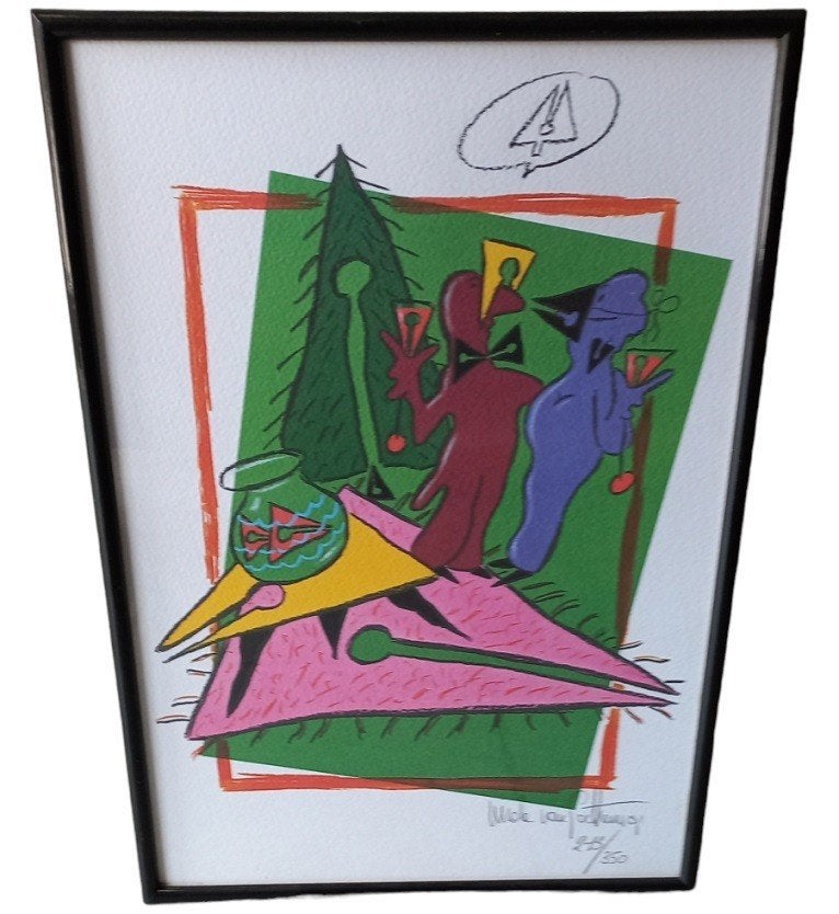 Nicole Van goethem 1941-2000.kleurenlitho, Ophalen of Verzenden, Lithografie