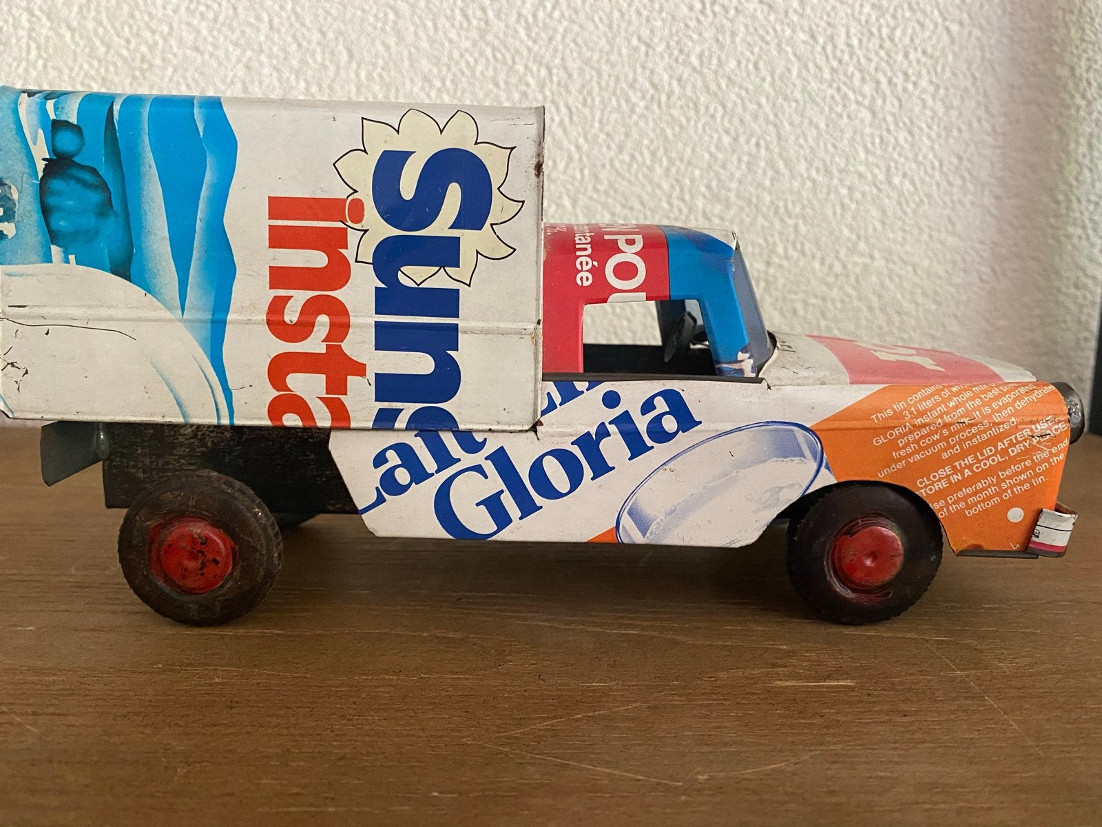 Vintage blikken speelgoedvrachtwagen - Uniek verzamelobject, Ophalen, Gebruikt