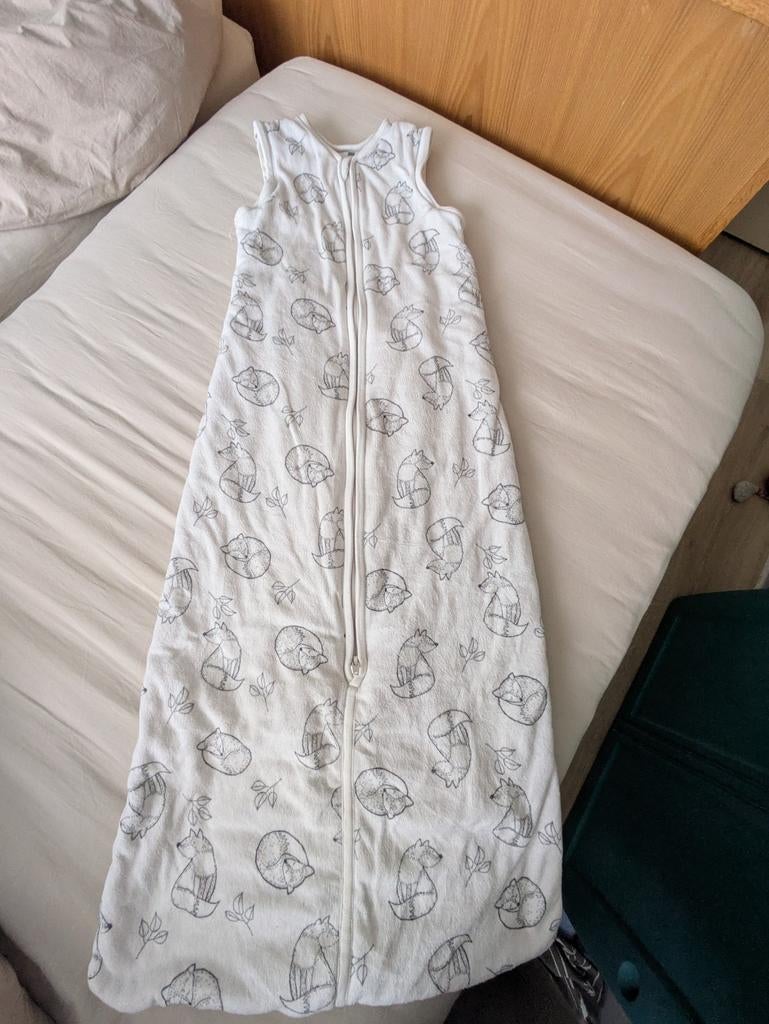 Hema badstof slaapzak met vossenprint, maat 86/104, Ophalen, Gebruikt, 100 cm of meer, Slaapzak
