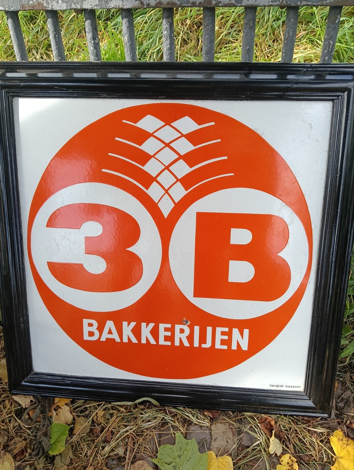 oude emaille reklame bord, Ophalen, Gebruikt, Reclamebord