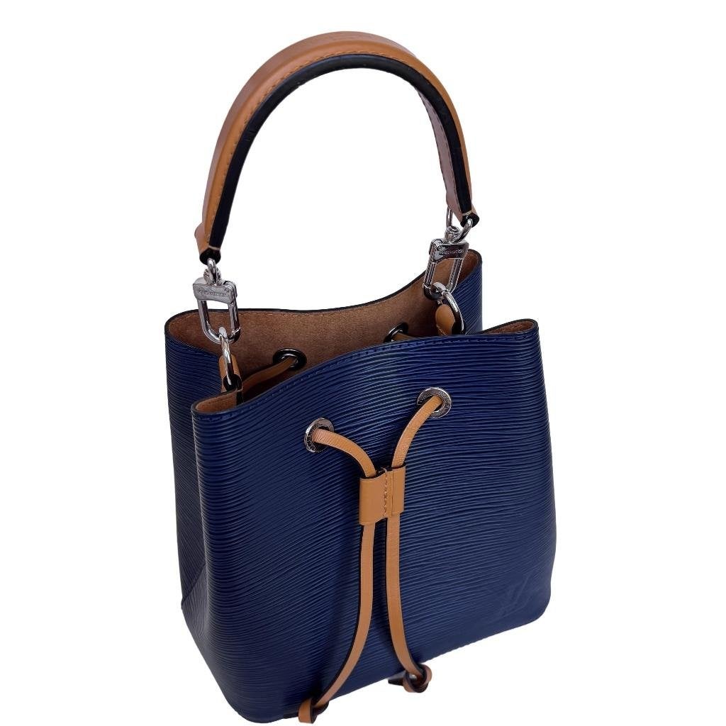 Louis Vuitton Neonoe BB epi indigo saffraan crossbody tas image 6