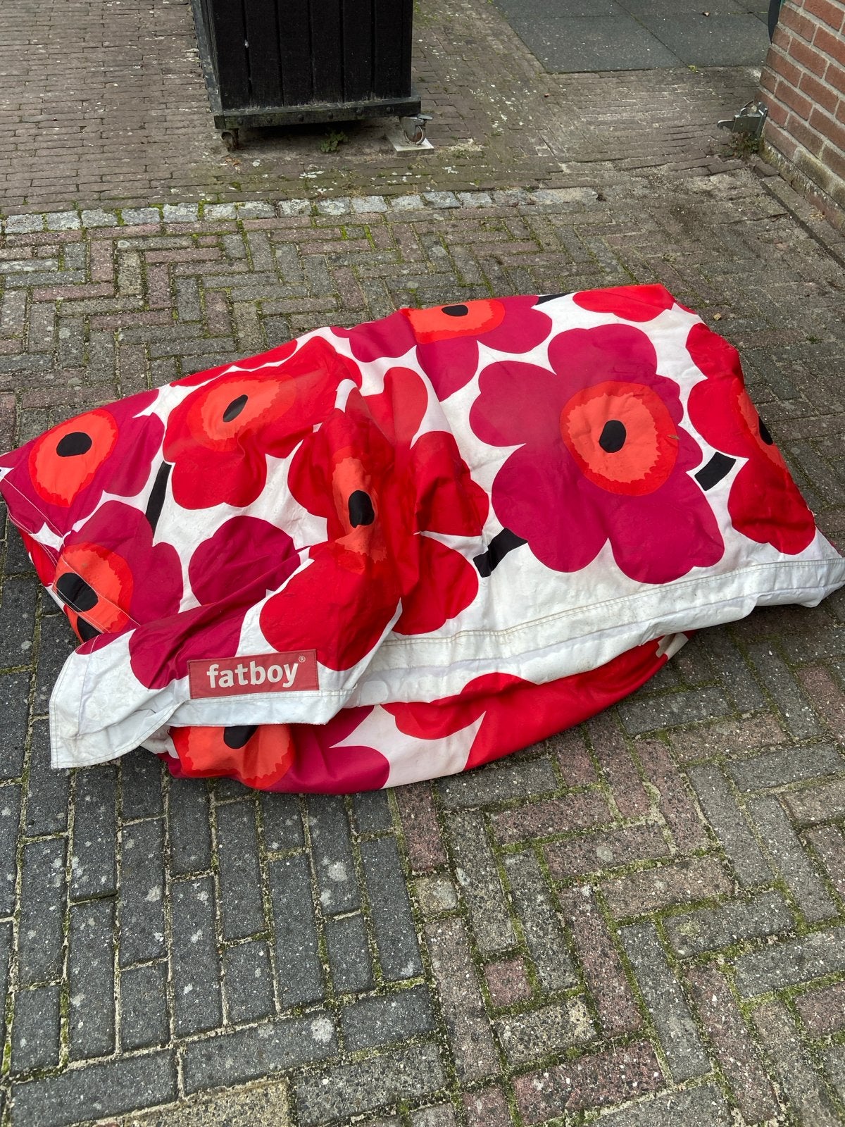 Originele Fatboy zitzak met vrolijk bloemenpatroon, Huis en Inrichting, Ophalen of Verzenden, Gebruikt, Meerkleurig, Zitzak