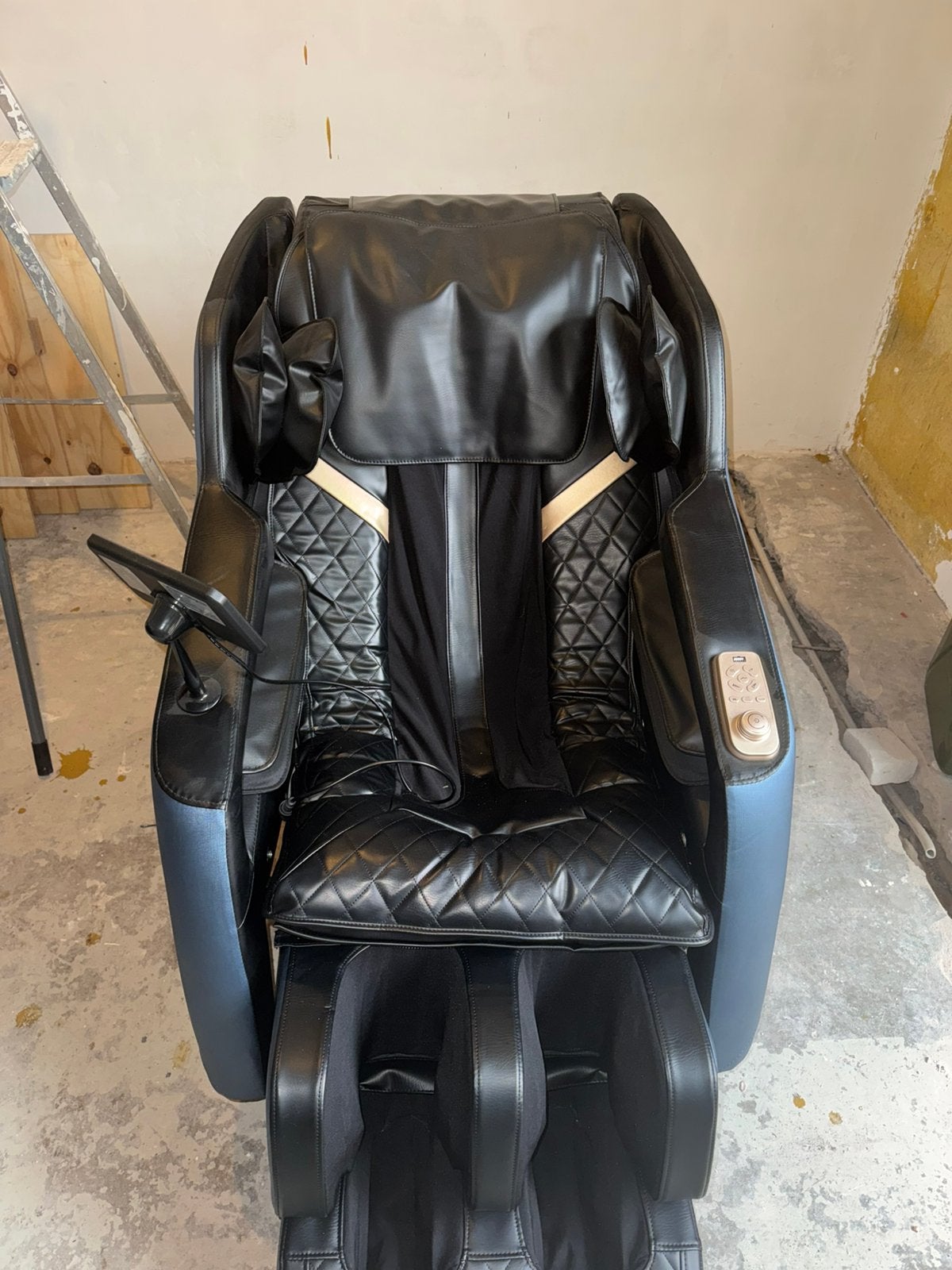 Blauwe massagestoel met sl-track bodyscan, Ophalen, Nieuw, Massagestoel of Kussen