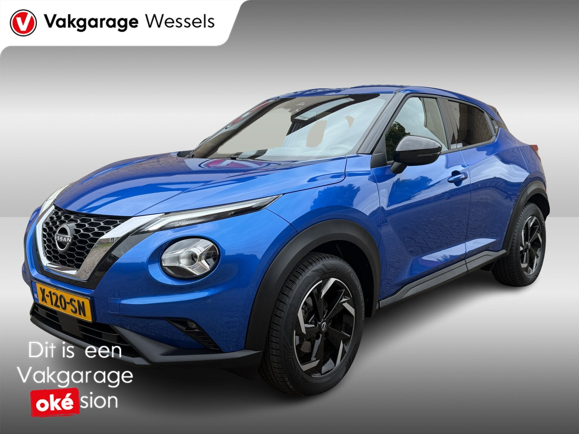 Nissan Juke 1.0 DIG-T N-Connecta Automaat | LM | PDC | Camer, Auto's, 12 maanden, Blauw, Automatische klimaatregeling, Origineel Nederlands