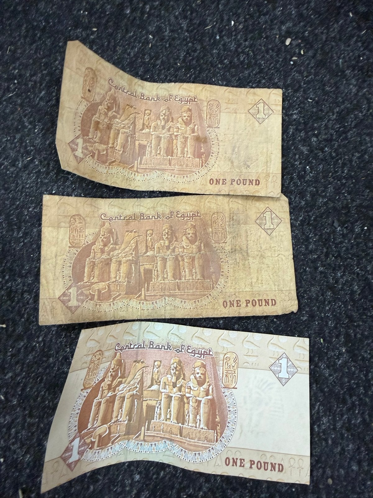 Set van 3 Egyptische 1 Pond bankbiljetten, Ophalen of Verzenden, Midden-Oosten, Setje