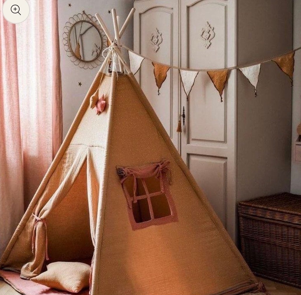 Tipi Tent Blink met gouden stipjes en speelmat, Ophalen of Verzenden, Zo goed als nieuw